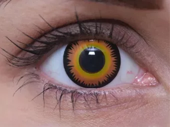   ColourVUE Crazy Orange Bloody tail (2 stk) , Abdeckung, 3 Monatskontaktlinsen - ohne Dioptrie