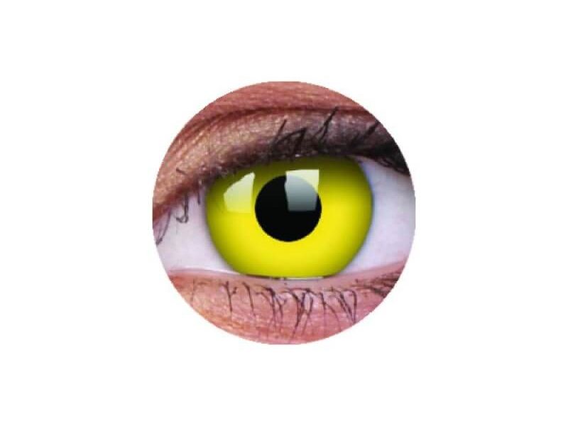 ColourVUE Crazy Yellow (2 stk) , Abdeckung, 3 Monatskontaktlinsen - ohne Dioptrie